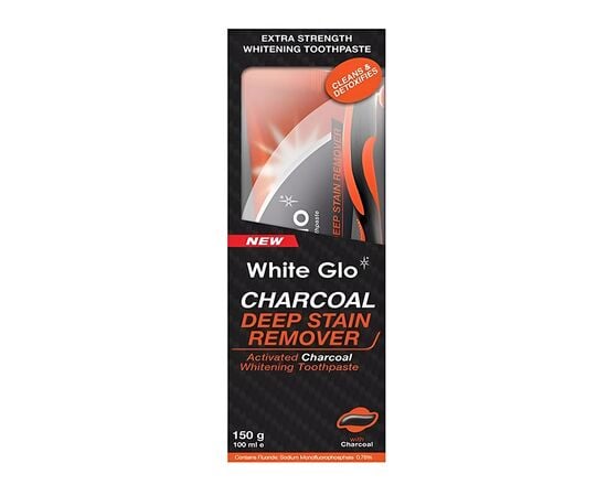 Toothpaste White Glo cleaning deep plaque charcoal 150g