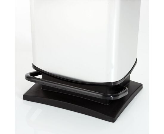 Trash can with pedal Rotho 40L PASO black-white