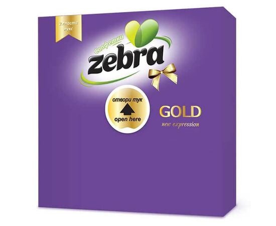 ხელსახოცები  Zebra Deluxe იასამნისფერი 33x33 სმ