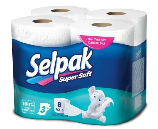 Three-layer toilet paper Selpak 8 pc