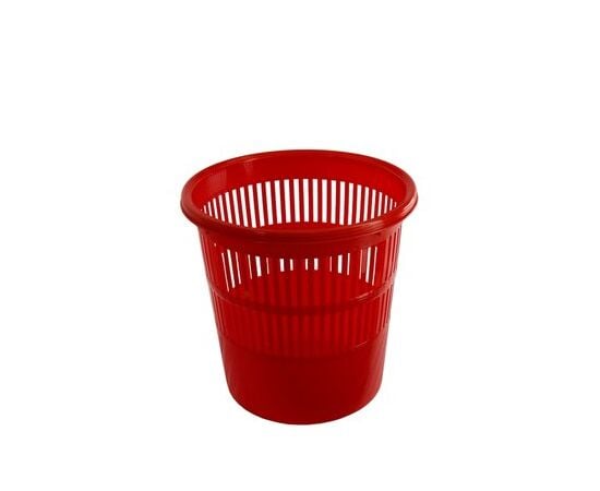 Rubbish can plastic red 11 l