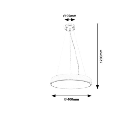 Подвес Rabalux Tesia LED 36W 4000K Серебряный белый 71040