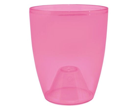 Transparent plastic pot for orchids ALEANA 12x14 pink