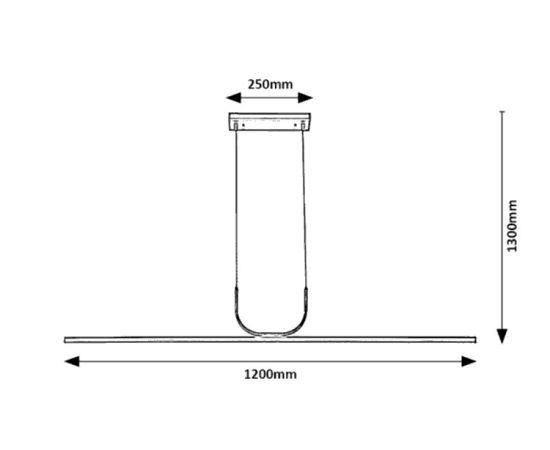 Hanger Rabalux ELIA LED 25W 3000K L1200 h1300 aluminum black 72127