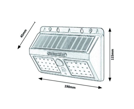 Solar lamp Rabalux Ostrava 7881 LED IP44 2.4W