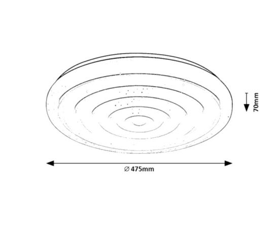 Ceiling lamp Rabalux Katina 36W 3000 6500K Ø475 H70mm white 71018