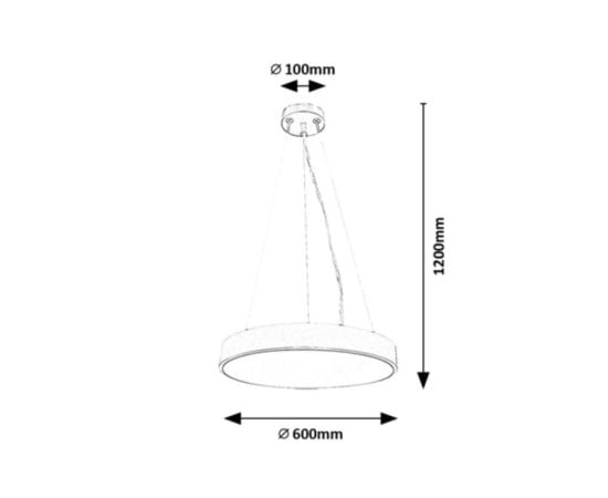 Подвес Rabalux Tesia LED 60W 3000 6000K черный белый 71041