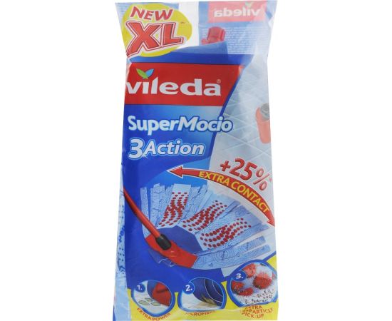 Replacement mop for mops Vileda SuperMocio 3 Action