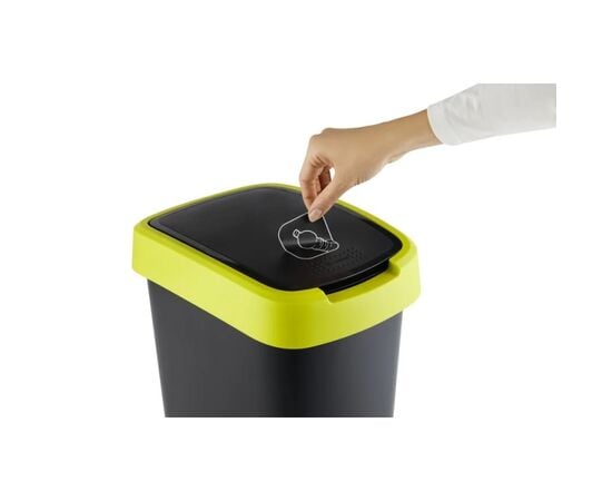 Trash can Rotho 10L TWIST yellow-black