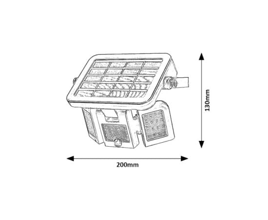 Светильник с солнечными батареями и датчиком движения Rabalux Lihull LED 9.6W 4000K IP44 77020