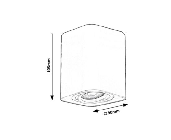 Downlight Rabalux Kobald 1 GU10 h105 adjustable black 2049