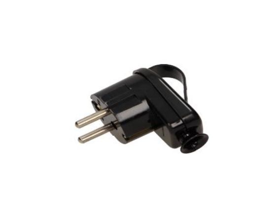 Timex plug angled with handle 16A 250V black Uni-Schuko