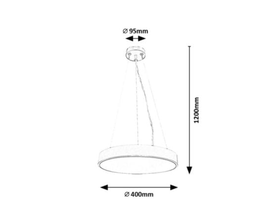 Подвес Rabalux Tesia LED 36W 3000K черный белый 71039