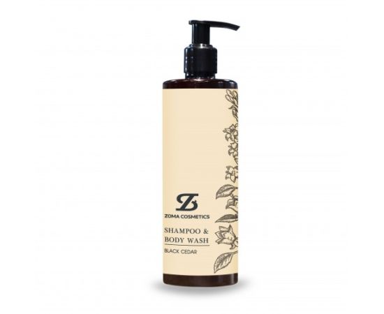 Shampoo and shower gel Zoma ZEN black cedar 390 ml