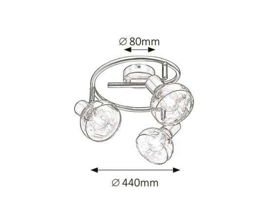 Люстра Rabalux Holly 5549 E14 3X MAX 40W