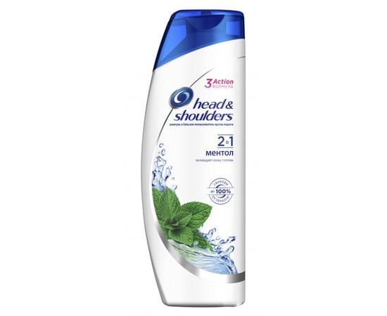 Шампунь и бальзам-ополаскиватель 2 в 1 против перхоти Head&Shoulders ментол 200 мл