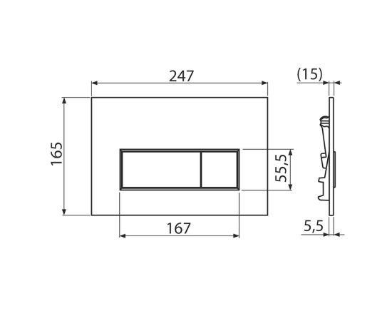 Installation system for suspended toilet Alcadrain AM101/1120 + button M578