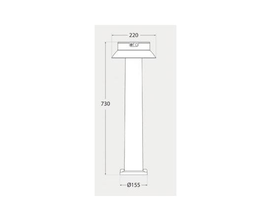 Светильник садовый с солнечной панелью и датчиком Fumagalli Felice 800 2W