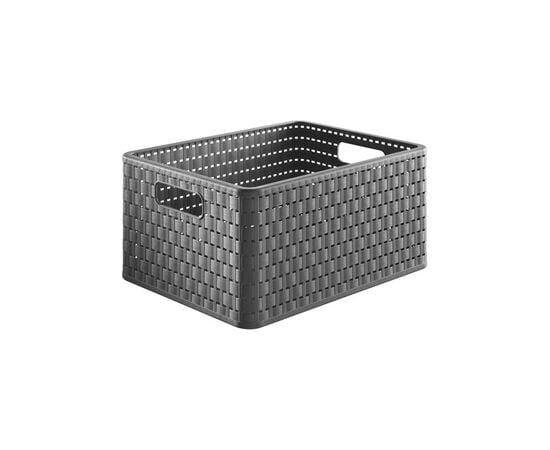 Storage basket Rotho 18L COUNTRY A4 anthracite