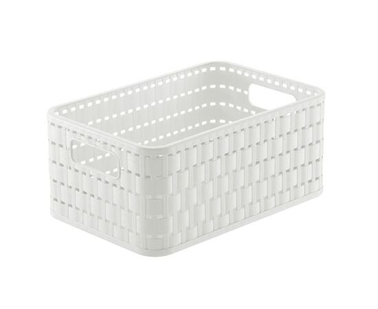 Storage basket Rotho 4L COUNTRY A6+ white