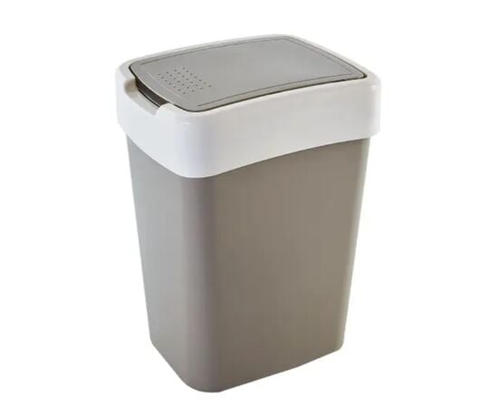 Trash can Aleana "Evro" 45 l cocoa/white rose