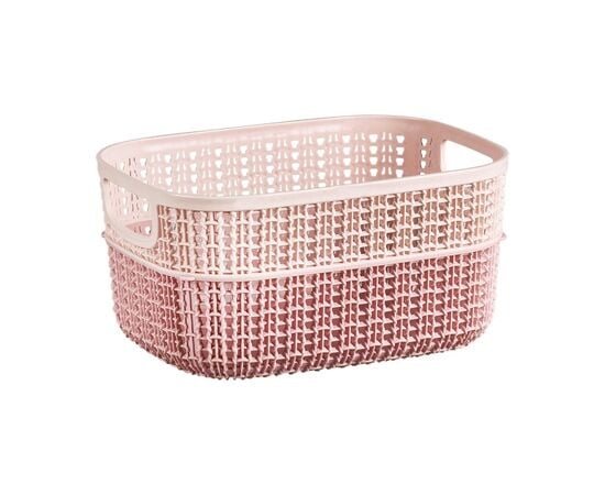 Plastic basket with knitted ornament Irak Plastik FLEXY SP-165 6.8 l