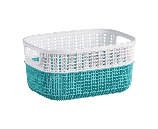 Plastic basket with knitted ornament Irak Plastik FLEXY SP-160 3.5 l