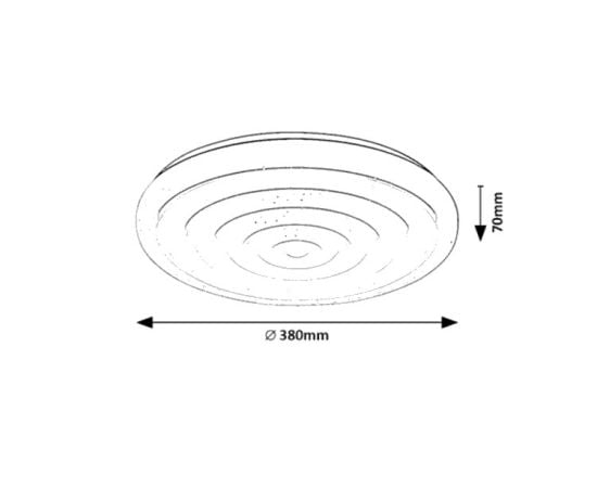 Светильник потолочный Rabalux Katina 24W 4000K Ø380 H70мм белый 71017