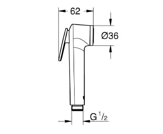 Лейка для биде Grohe VITALIO TRIGGER SPRAY 26351000