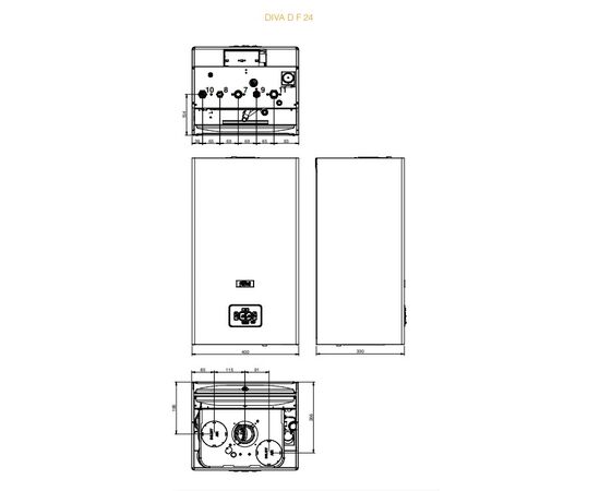 Газовый котел Ferroli DIVA D F24 24 kWt