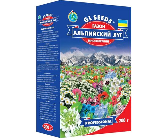 Газонная трава Gl Seeds Альпийский луг 0.2 кг