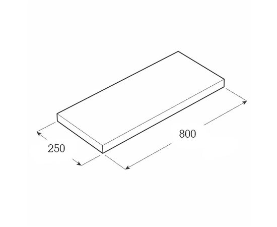 Shelf with hidden fastening white VELANO 65110 800x250 mm