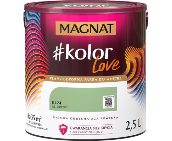 Краска интерьерная Magnat Kolor Love 2.5 л KL24 оливковая