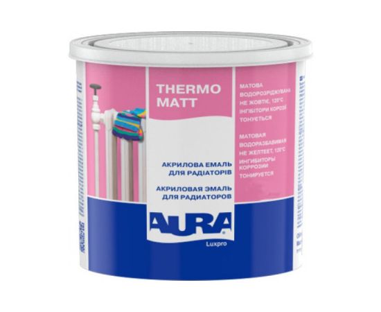 Enamel for radiators Eskaro Aura luxpro thermo white matt 450 ml