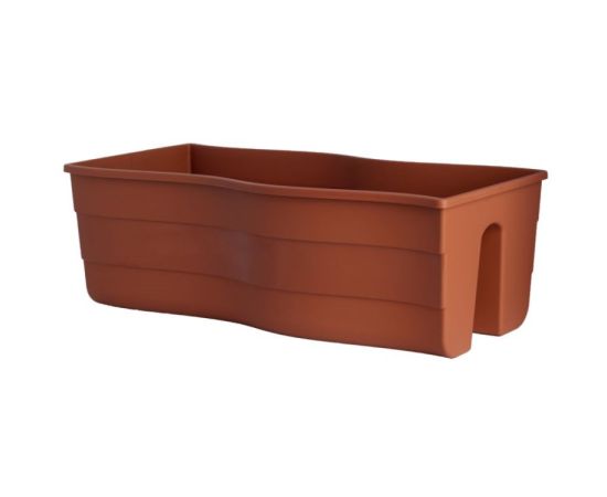 Plastic flower pot FORM PLASTIC Wave railing pot 2489-010 Ø60 terracotta