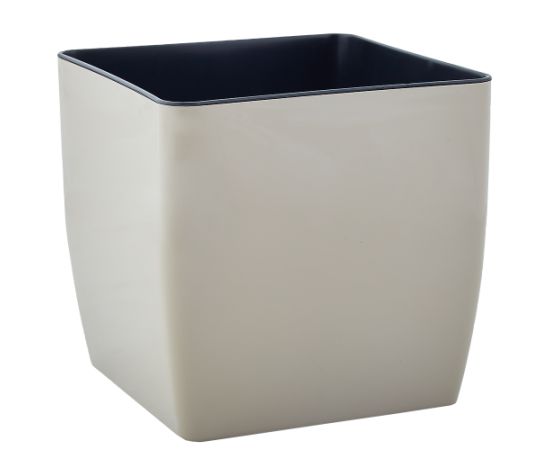 Flower pot plastic Aleana Kvadro short 27*27*26cm cacao