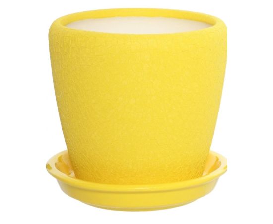 Ceramic flower pot Oriana Gracia №3 silk yellow