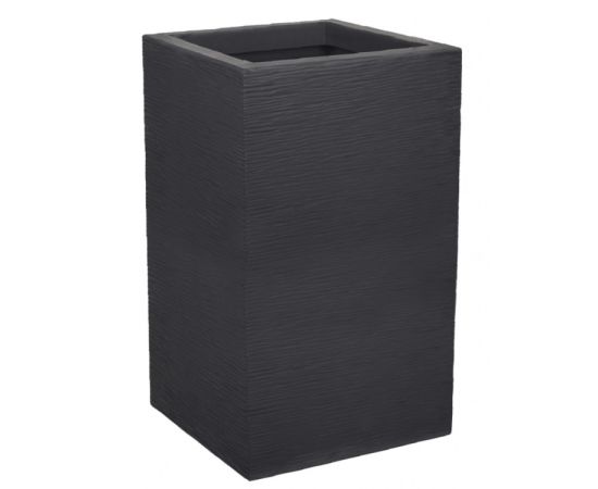 Plastic pot EDA Plastiques CARRE HAUT GRAPHIT'UP 29,5 X 29,5 X 49,5cm 36L