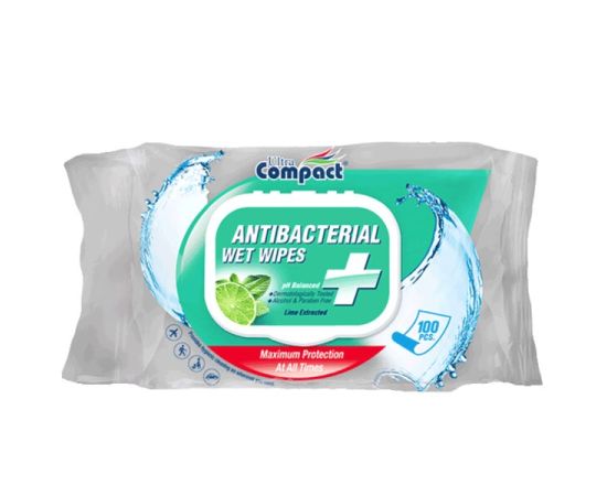 Wet wipes antibacterial Compact 100 pcs