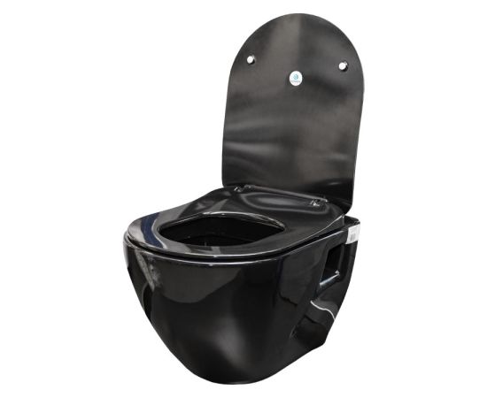 Wall hung toilet with lid  EGE SERAMIC  Dropia Black