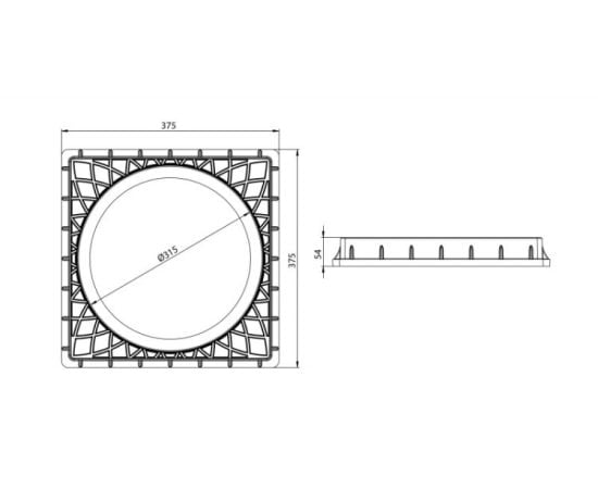 Люк пластиковый Torun Plastik Ø315 mm