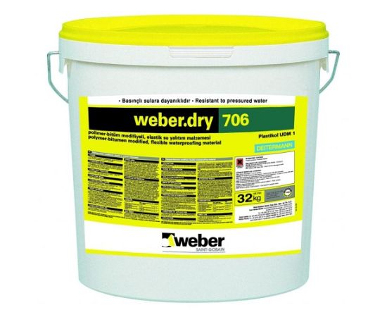 Гидроизоляция битумная Weber.dry 706 32 кг