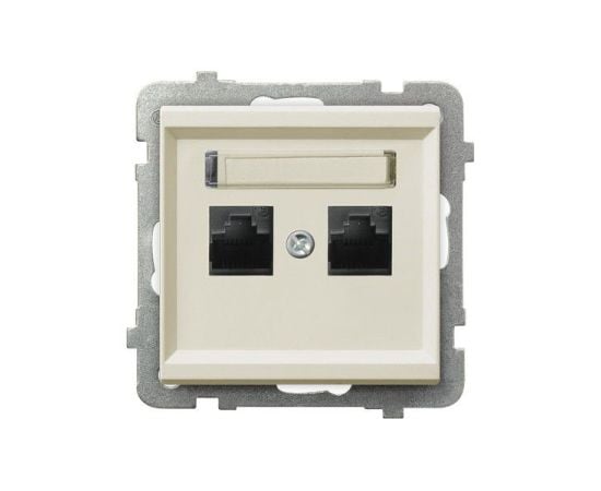 Computer socket CAT 5E Ospel Sonata GPK-2R/K/m/27 2 sectional beige