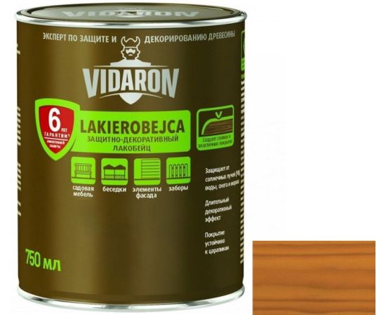 Пропитка по дереву Vidaron Lakobeyc 750 мл L04 грецкий орех