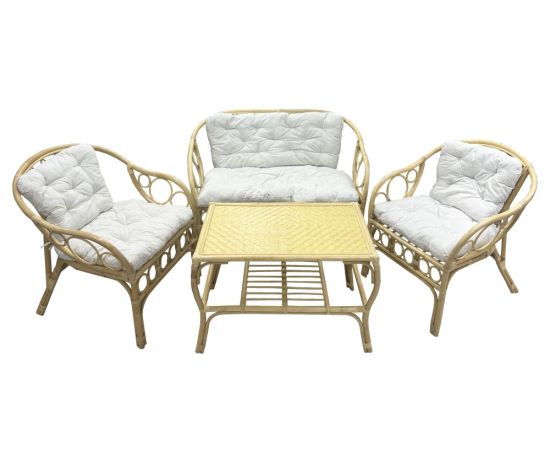 Set of garden furniture made of natural rattan Rattan