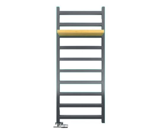 Decorative heated towel rail Terma SIMPLE graphite Ral 7024 Soft (SX) 1200/500