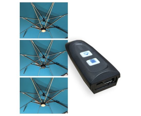 Umbrella with LED lights and base 3x3 m SLX-4 JHA-100KG