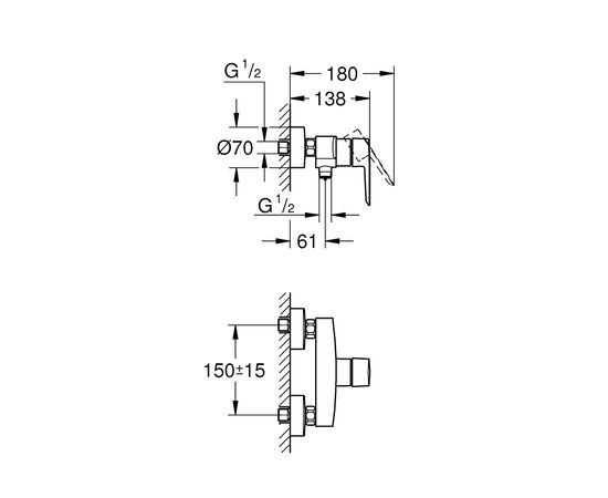 Shower mixer Grohe 322792432 Start Black Matt