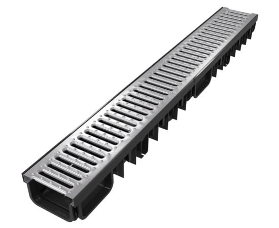 Drainage tray Devorex XDRAIN B125 130/50 with steel lattice 1 m