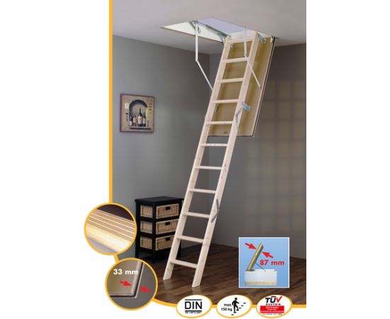 Attic ladder Minka Tradition Plus 33 mm 70x120x2800 mm wooden